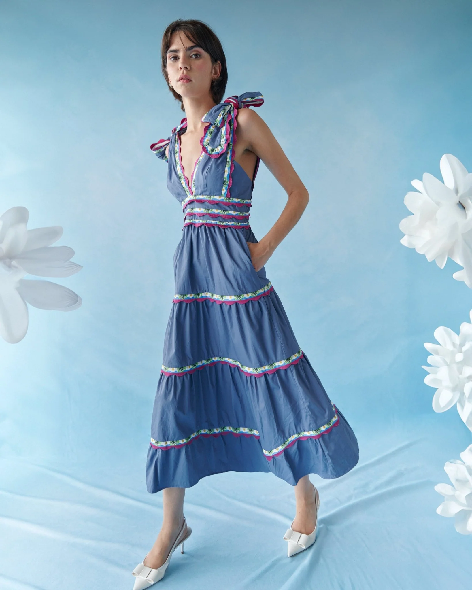 Chelili Dress Blue - Image 2