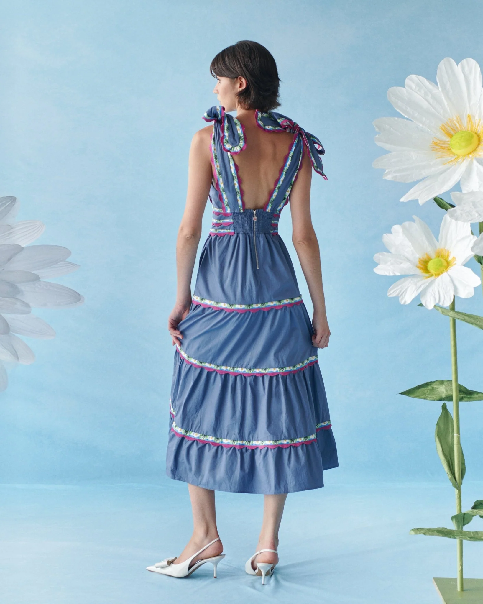 Chelili Dress Blue - Image 8
