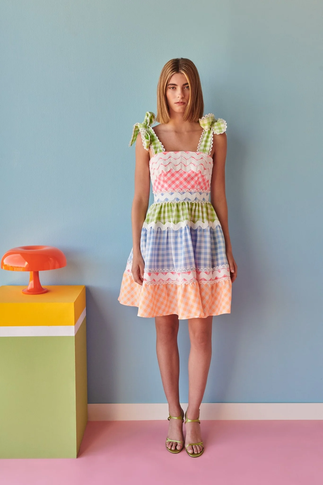 Jade Short Vichy Multi - Image 3