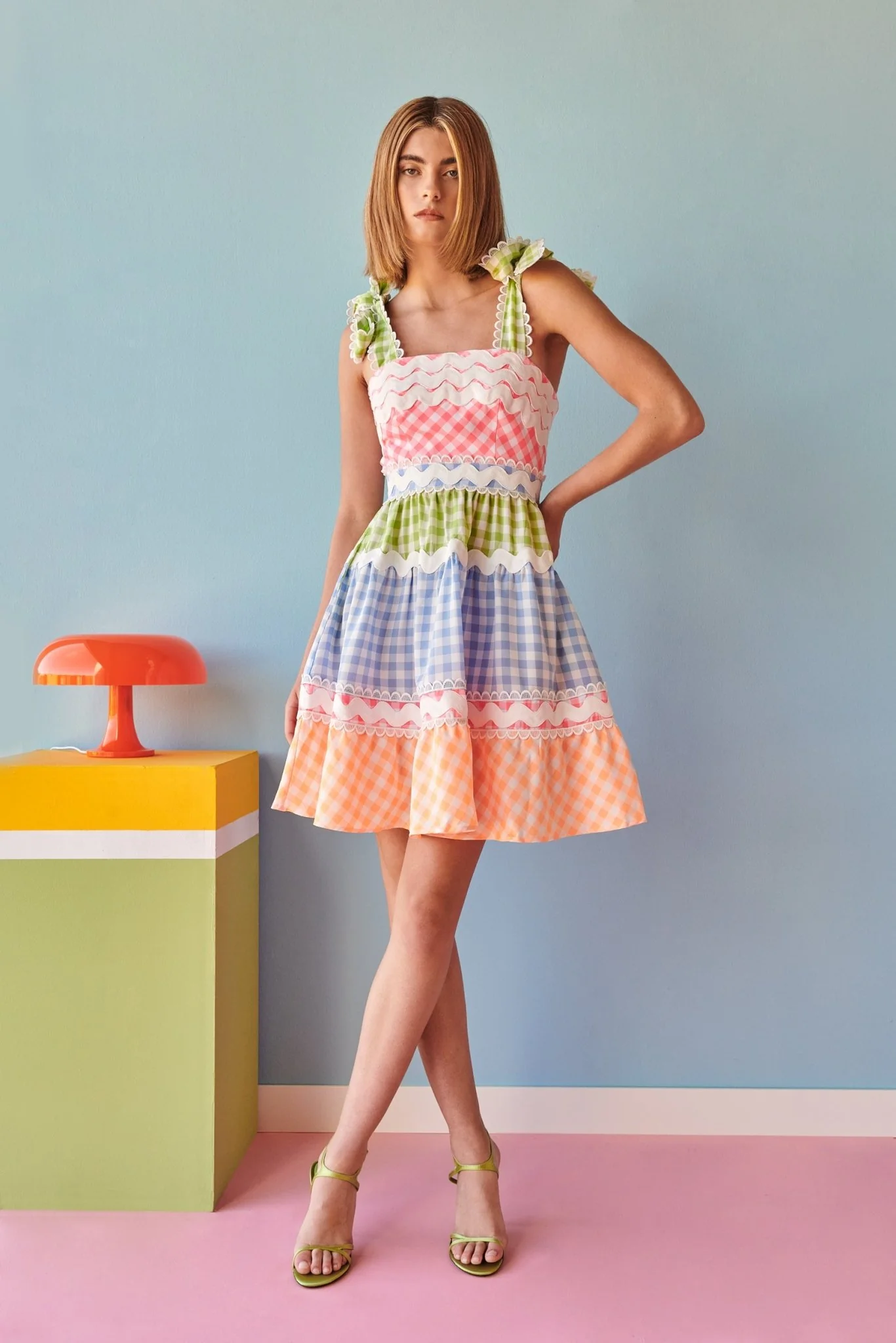 Jade Short Vichy Multi - Image 4