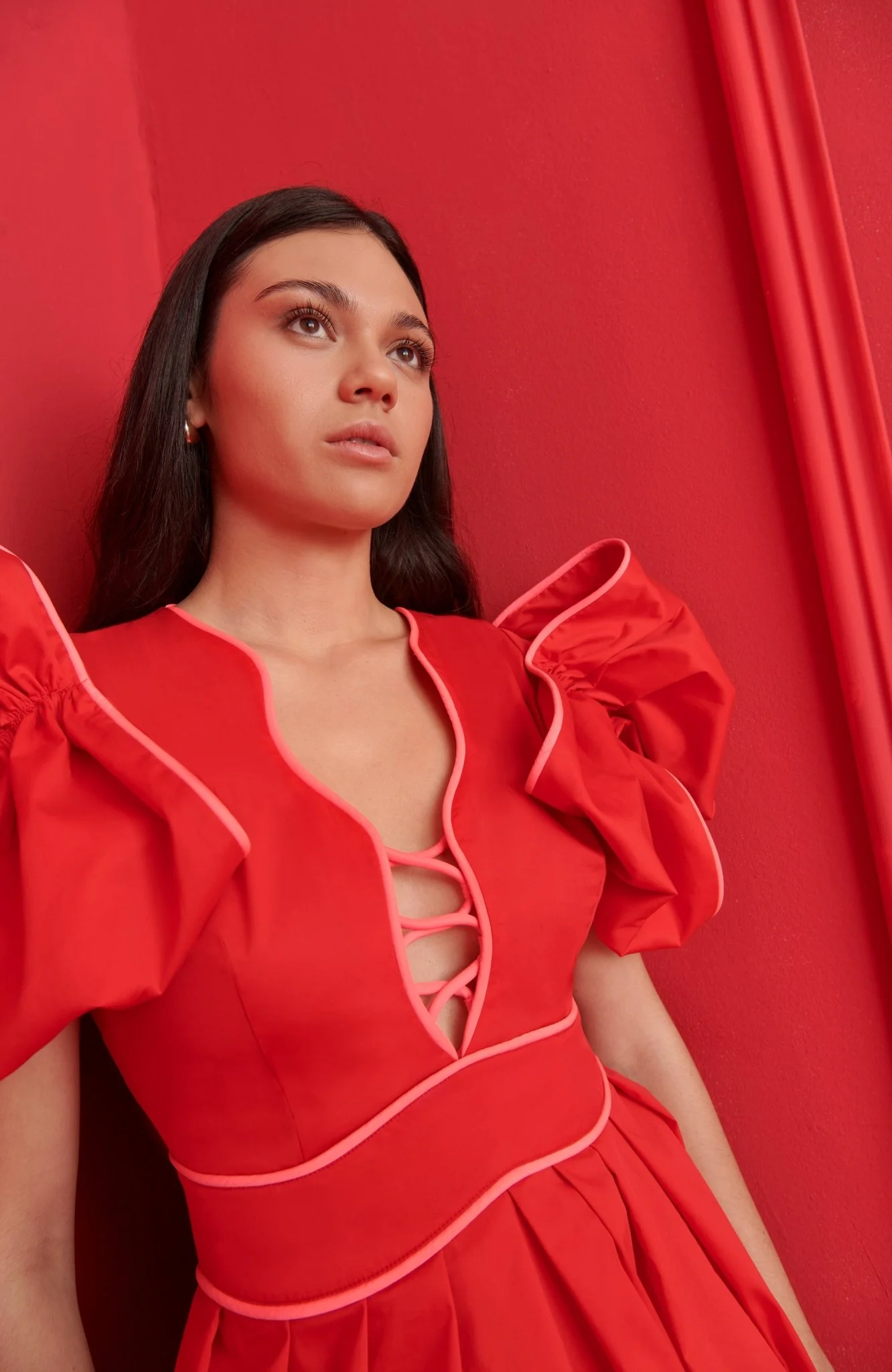 Orbit Dress Red - Image 3