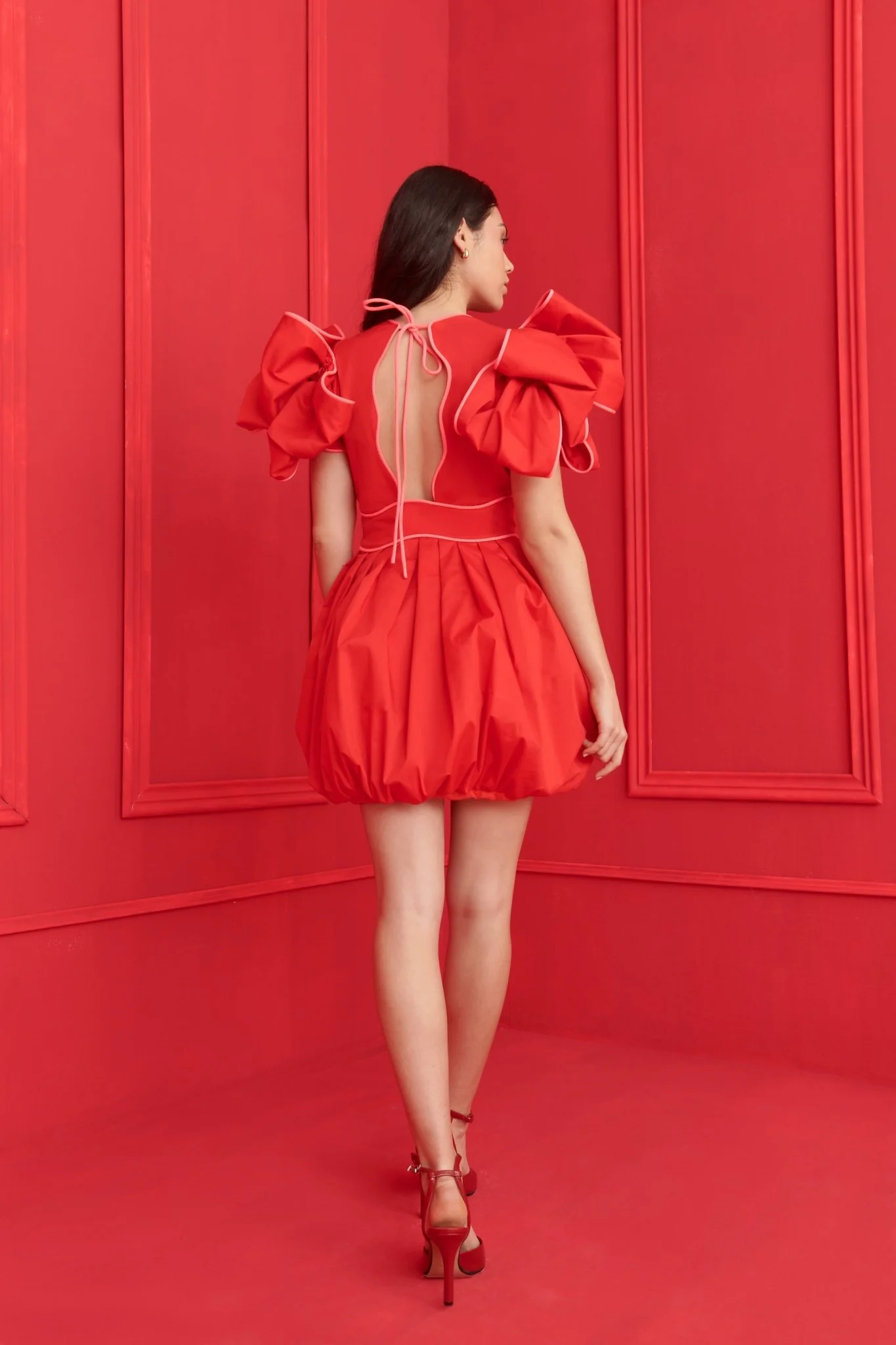 Orbit Dress Red - Image 8